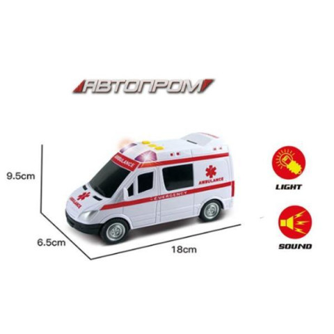 Машина АВТОПРОМ бат. світло., звук, в кор. 21*13*11см, ст: 7994