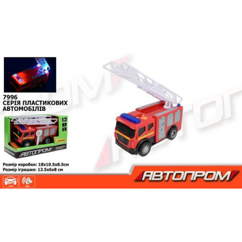 Машина АВТОПРОМ бат. світло., звук, в кор. 18*10,5*8,5см, ст: 7996