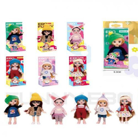 Лялька 15см, шарнирная, 6 видов, в корр. 9,5*19*6,5см, ст.: DH2368B