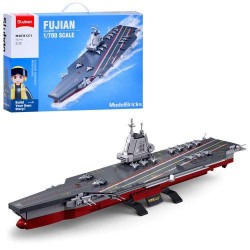 Конструктор SLUBAN военный, авианосец, 1:700, 46,5*12см, 557дет, в корр. 47,5*33*7см