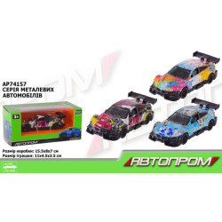 Машина мет. АВТОПРОМ 1:36, 3 цвета, в корр. 15*8*7см арт: AP74157