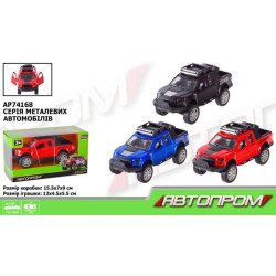 Машина мет. АВТОПРОМ 1:32,3 цвета, откр.дверь, в кор. 15,5*8,5*6,8см арт: AP74168