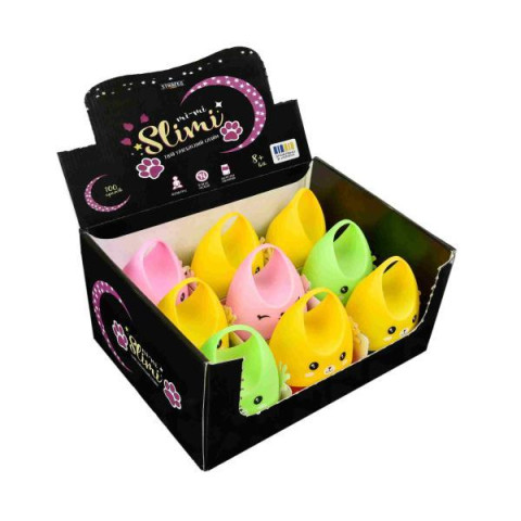 Набор для творчества Mi-mi Slimi Кошечка 0,140 кг, 12см в ассорт., ТМ Стратег, Украина, арт: 71824S