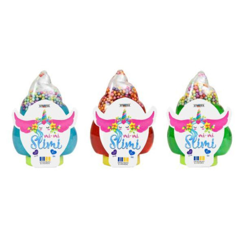 Набор для творчества Mi-mi Slimi Рожок 0,100 кг, 10см в ассорт., ТМ Стратег, Украина, арт: 71826S