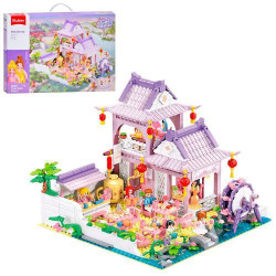 Конструктор SLUBAN кафе, 29,8см, колесо обзора, фигурки, 981дет, в кор. 62*43*9см, арт: M38-B1078