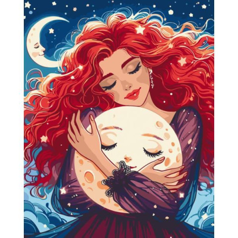 Картина по номерам Люди. Объятия с луной, 40х50см, в термопакете, ART Craft (10149-AC)