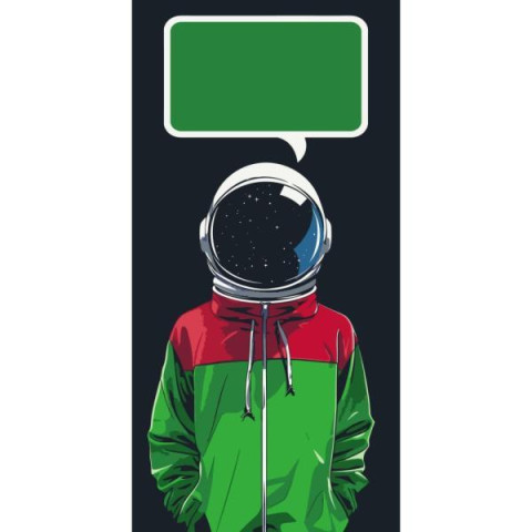 Картина по номерам Люди. Космонавт, открытка, 40х80см, в термопакете, ART Craft (16116-AC)