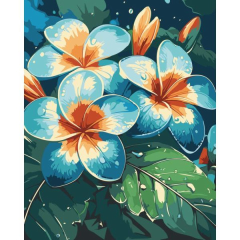 Картина за номерами Квіти. Плюмерії, 40х50см, в термопакеті, ART Craft (13147-AC)