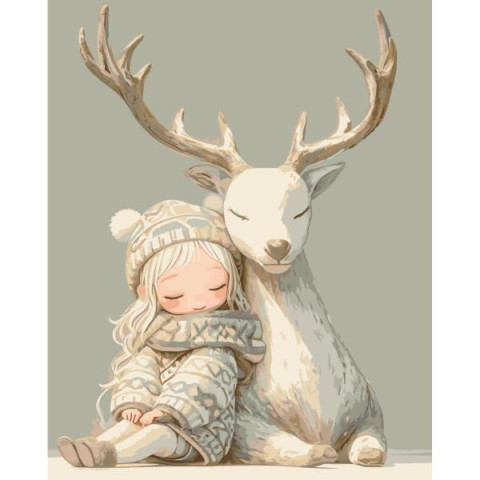 Картина за номерами Дитячі сюжети. Поряд з другом, 40х50см, в термопакеті, ART Craft (10152-AC)