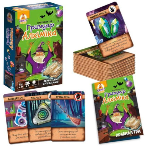 Игра настольная развлекательная.Гримуар Алхимика (укр), ТМ Vladi Toys, Украина, арт: VT8077-08