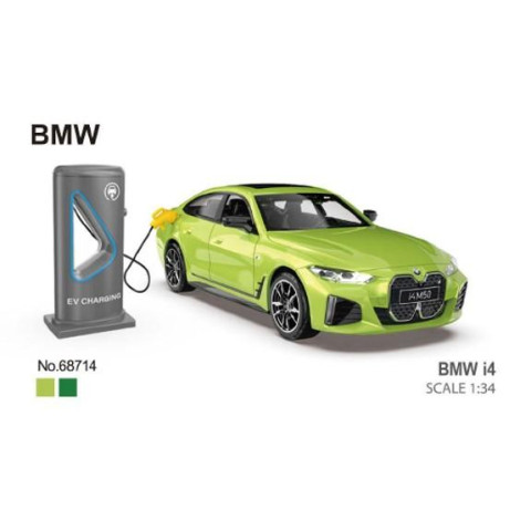 Машина (электро) мет. АВТОПРОМ 1:34 BMW I4 M50, бат., свет, звук, откр.двери, капот, багаж., кор., арт: 68714