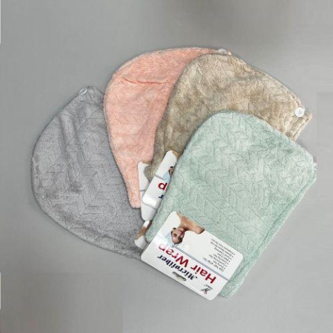 Полотенце-чалма для сушки волос 25*65см 