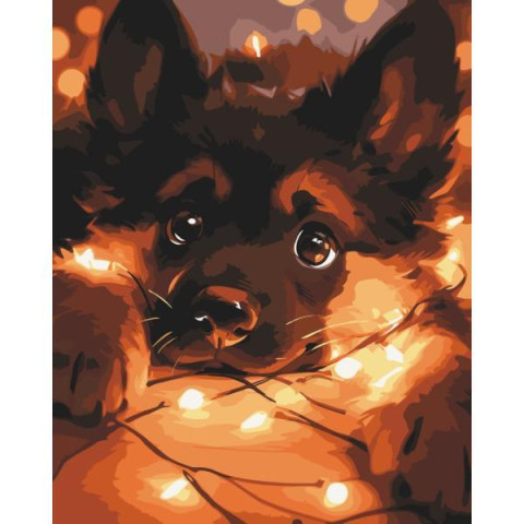 Картина по номерам Животные. Мечтательный щенок, 40х50см, в термопакете, ART Craft (11585-AC)