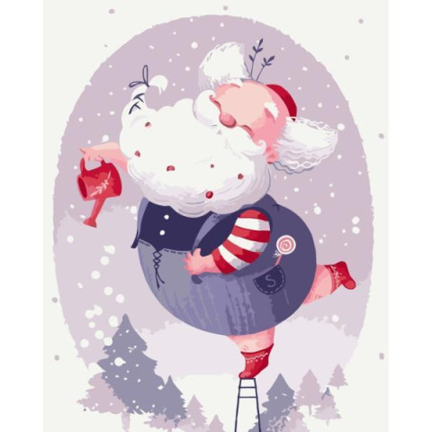 Картина по номерам Люди. Праздничный Санта, 40х50см, в термопакете, ART Craft (16122-AC)