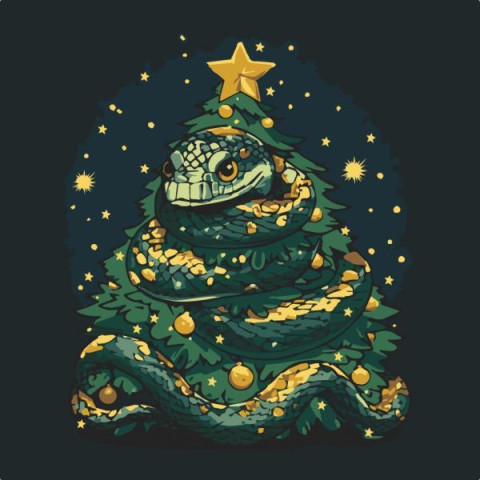 Картина за номерами Тварини. Святкова змія, 40х40см, в термопакеті, ART Craft (11589-AC)