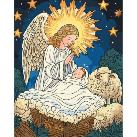 Картина по номерам Ангелы. Ночь рождения, 40х50см, в термопакете, ART Craft (15577-AC)