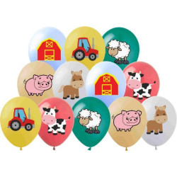 Шарики 12" Ферма ЦЕНА ЗА УП. 50ШТ, пак. 20*15см, арт: PH-4FB