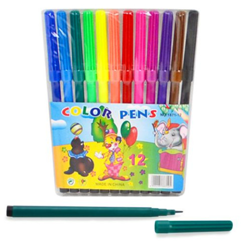 Фломастери 12 кольорів  (240наб) арт: WW00169ST