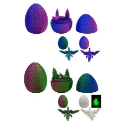 Фигурка Дракон 11см, в яйце (10см), 3D печать, шарнирная, антистресс, дев корр. пак. 10*7*7см.