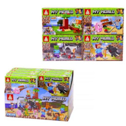 Конструктор Minecraft 40+ деталей, 8 видів, в кор. 15*10*4см арт: 66024