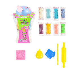 Набор для творчества "Мистер тесто Стакан-мороженое" 15см на украинском языке, кор.16*7см, ТМ Стратег, Украина