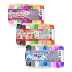 Набор для лепки с воздушным пластилином 9 цветов Fantasy ТМ Lovin, пак.15*8*3см