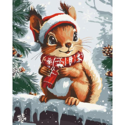 Картина по номерам "Зимняя белка" 40*50см, термопакет, ТМ ART Craft, Украина
