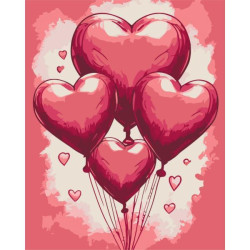 Картина за номерами "Кульки кохання" 40*50см, термопакет, ТМ ART Craft, Україна арт: 16507-AC