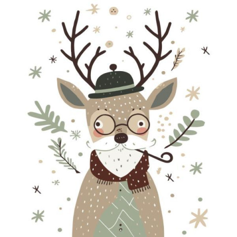 Картина за номерами "Містер олень" 40*50см, термопакет, ТМ ART Craft, Україна арт: 11592-AC