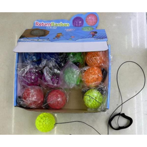 Антистрес зі світлом 6см м'яч ЦІНА ЗА 1ШТ, В УП. 12ШТ, в дисплей боксі  арт: C13809