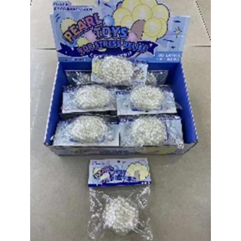 Антистрес шар з перлинами 6см  у дисплей боксі  арт: K16450