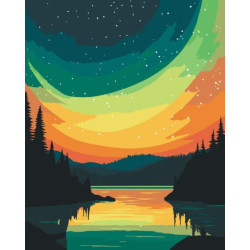 Картина по номерам "Ночной свет" лак 40*50см, ТМ ART Craft, Украина