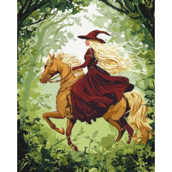 Картина по номерам "Волшебная наездница" лак 40*50см, ТМ ART Craft, Украина