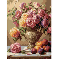 Картина по номерам "Разноцветные розы" 30x40см, термопакет, ТМ Идейка, Украина