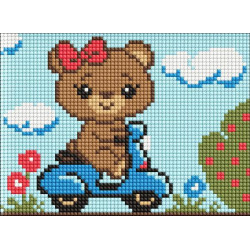 Алмазна мозаїка без підрамника для дітей &quot;Миле ведмежатко&quot; 15х20см, пакет, ТМ Ідейка, Україна арт: AMM1079