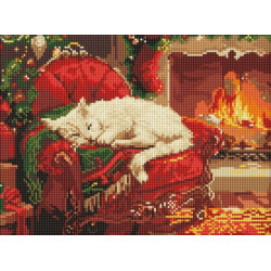 Алмазна мозаїка "Святковий затишок" 30х40см, термопакет, ТМ Ідейка, Україна арт: AMO8104