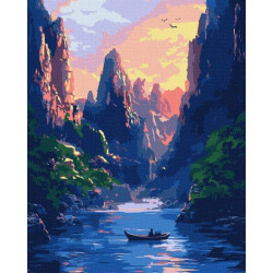 Картина за номерами "Величні гори" 40х50см, термопакет, ТМ Ідейка, Україна арт: KHO6365
