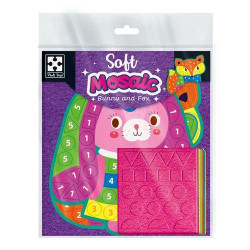 Набор для творчества с плюшевой мозаикой "Зайчик и Лиса", пак. 26*21см, ТМ Vladi Toys, Україна