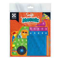 Набор для творчества с плюшевой мозаикой "Транспорт", пак. 26*21см, ТМ Vladi Toys, Украина