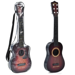 Гитара 55см, 6 струн, 2 вида, в чехле, 56*18*6см 