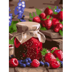 Картина по номерам "Малиновое варенье" 30х40см, термопакет, ТМ Идейка, Украина