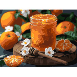 Картина по номерам "Мандариновый мед" 30х40см, термопакет, ТМ Идейка, Украина