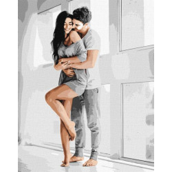 Картина за номерами "Чутливі обійми" 40х50см, в термопакеті, ТМ Ідейка, Україна арт: KHO8515