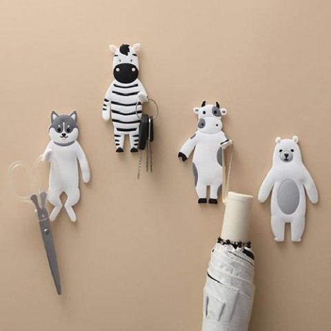 Гачок декоративний самоклеючий "Animals" 11.5*7см для ключів/речей, планшет 18*10см  арт: WW01220