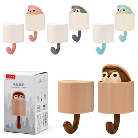 Гачок декоративний самоклеючий "Chipmunk" 5*5.5*9см для ключів/речей, в кор.9*5*5см  арт: WW01222