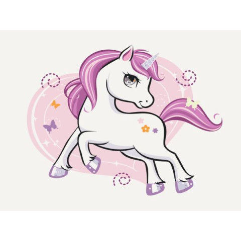 Картина за номерами Блискуча єдиноріжка , ТМ Brushme, Україна арт: KBS0075