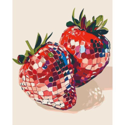 Картина по номерам "Клубничное искушение" лак 40*50см, термопакет, ТМ ART Craft, Украина
