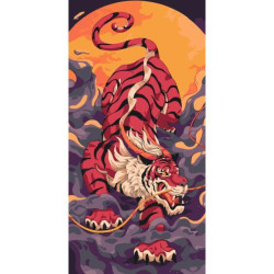 Картина по номерам "Просыпающийся тигр" лак 40*80см, термопакет, ТМ ART Craft, Украина