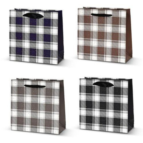 Пакет подарунковий паперовий XS "Checkered" 14.5*15*6см, ЦІНА ЗА УП. 12ШТ  арт: R94995-XS