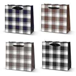 Пакет подарунковий паперовий S &quot;Checkered&quot; 18*23*10см, ЦІНА ЗА УП. 12ШТ  арт: R94995-S
